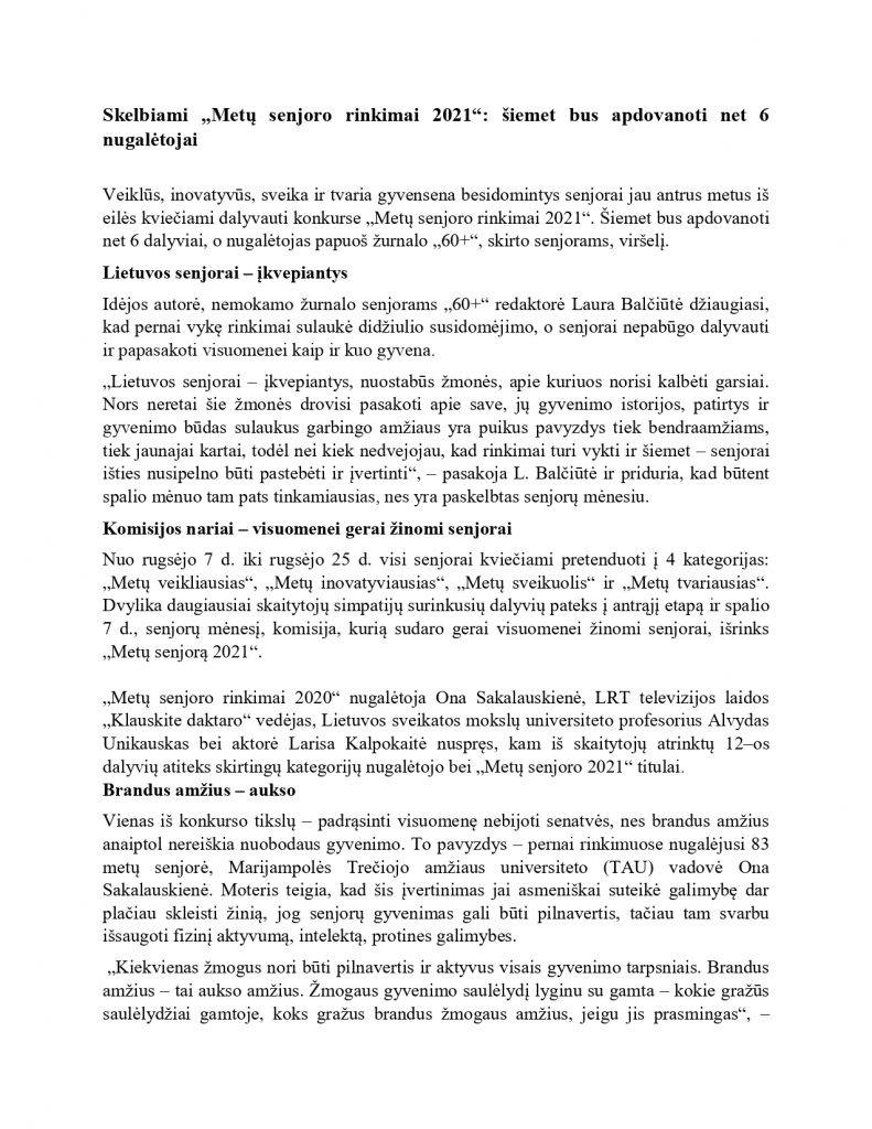 Pranesimas spaudai Skelbiami Metu senjoro rinkimai 2021 page 0001