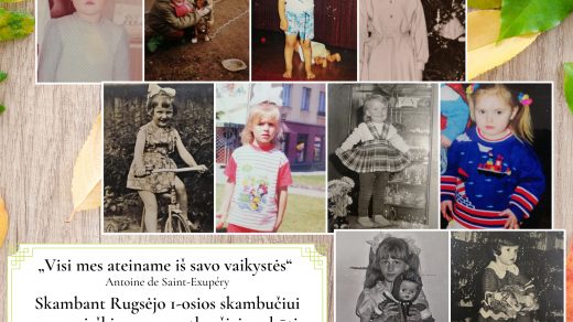 Visi mes ateiname is savo vaikystes Antoine de Saint Exupery Skambant Rugsejo 1 osios skambuciui nepamirskime nors retkarciais pabuti vaikais