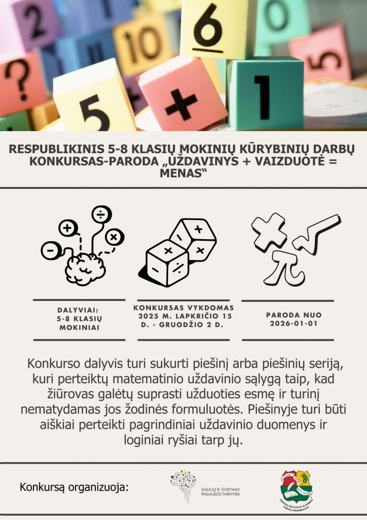 Skelbimas uzdavinys vaizduote menas